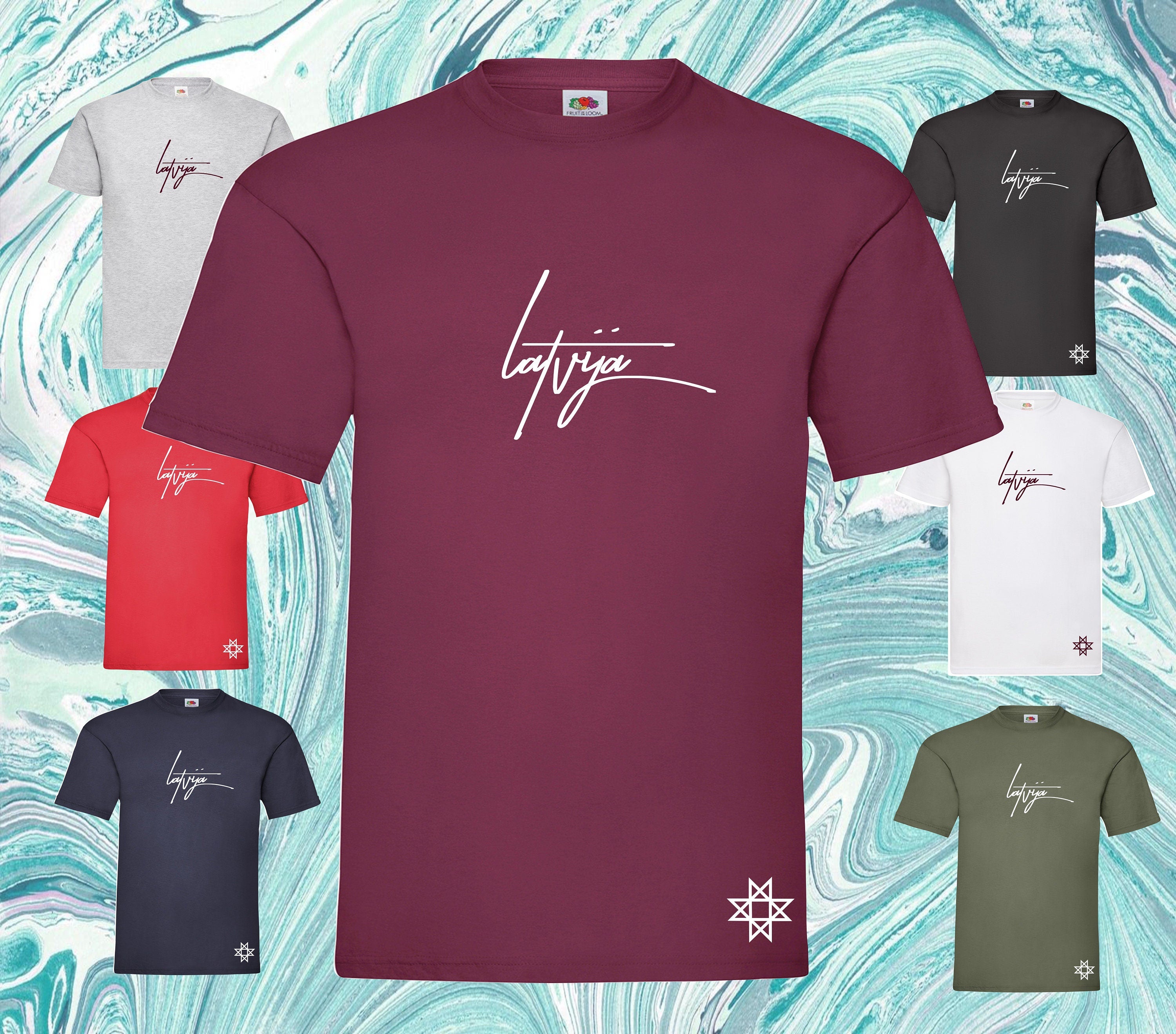 Latvija printed t-shirt Latvian Mens Patriotic Dāvana Latvija t krekls