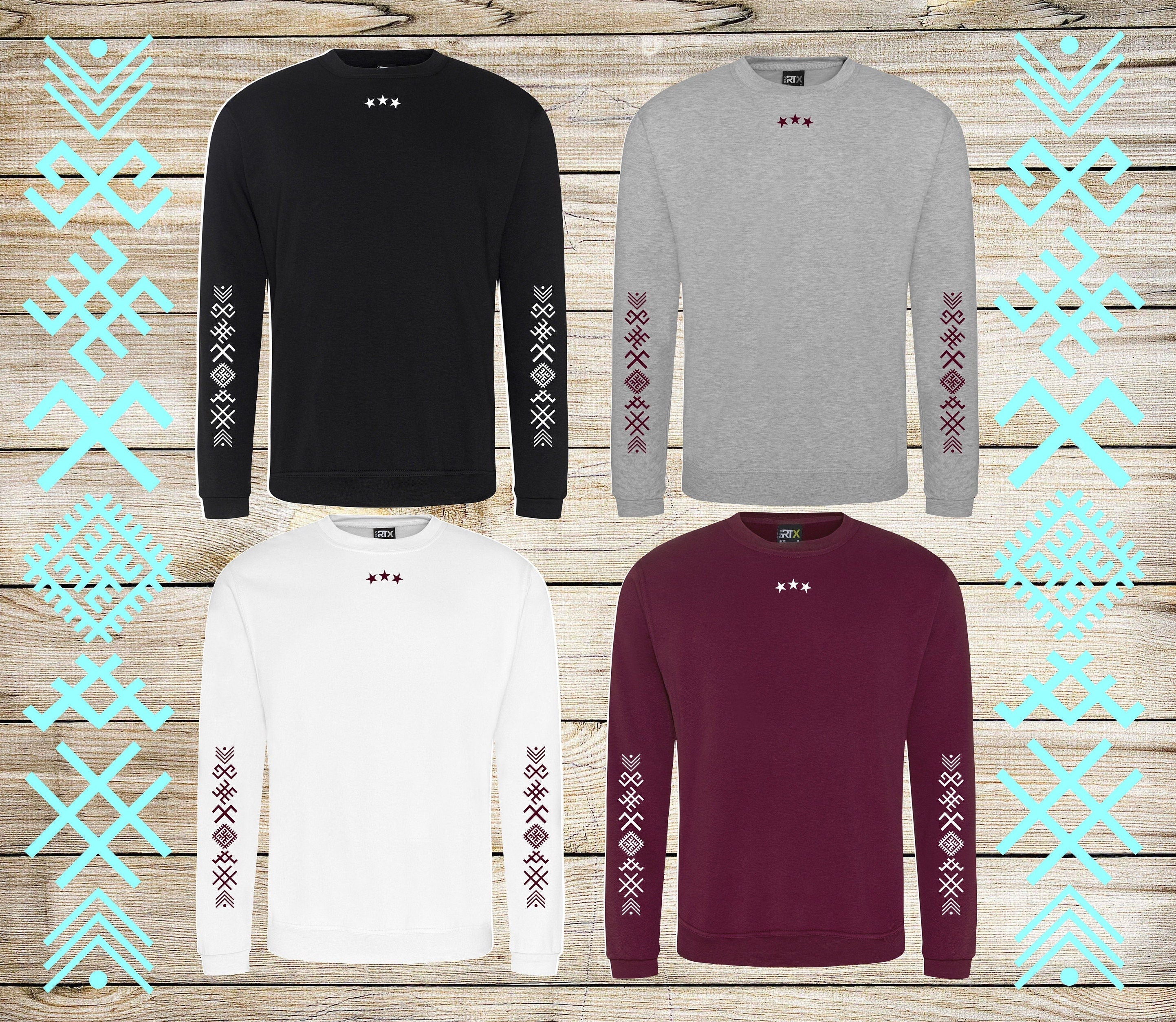 Latvija jumper Latvia symbol print on ornamenti jumis 3 zvaigznes Unisex Sweatshirt Gift Present S-XXXXXL