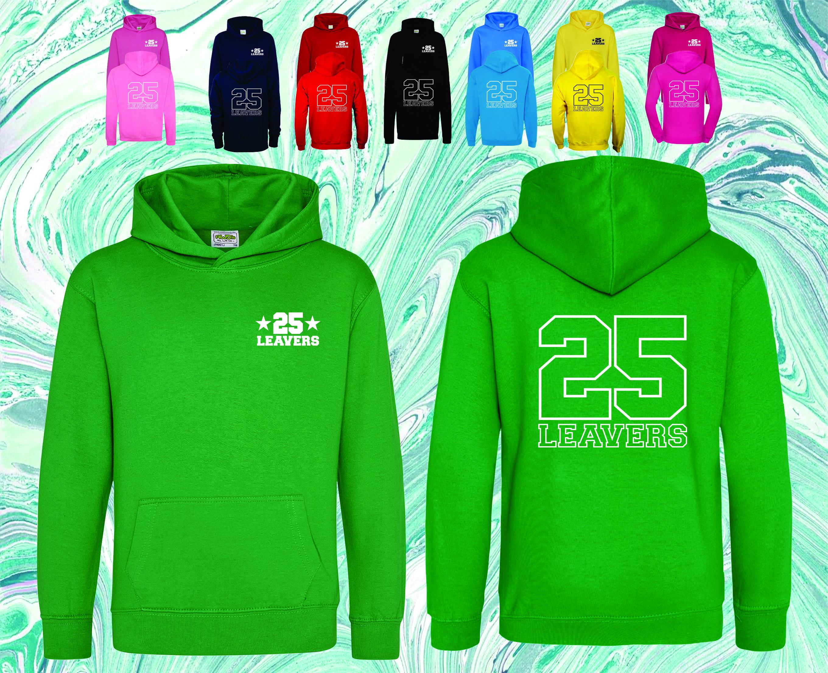 Leavers Hoodie Primary / High Schools, Colleges & Universities  Multicolours Unisex Leavers 2025 Kids and Adults sizes