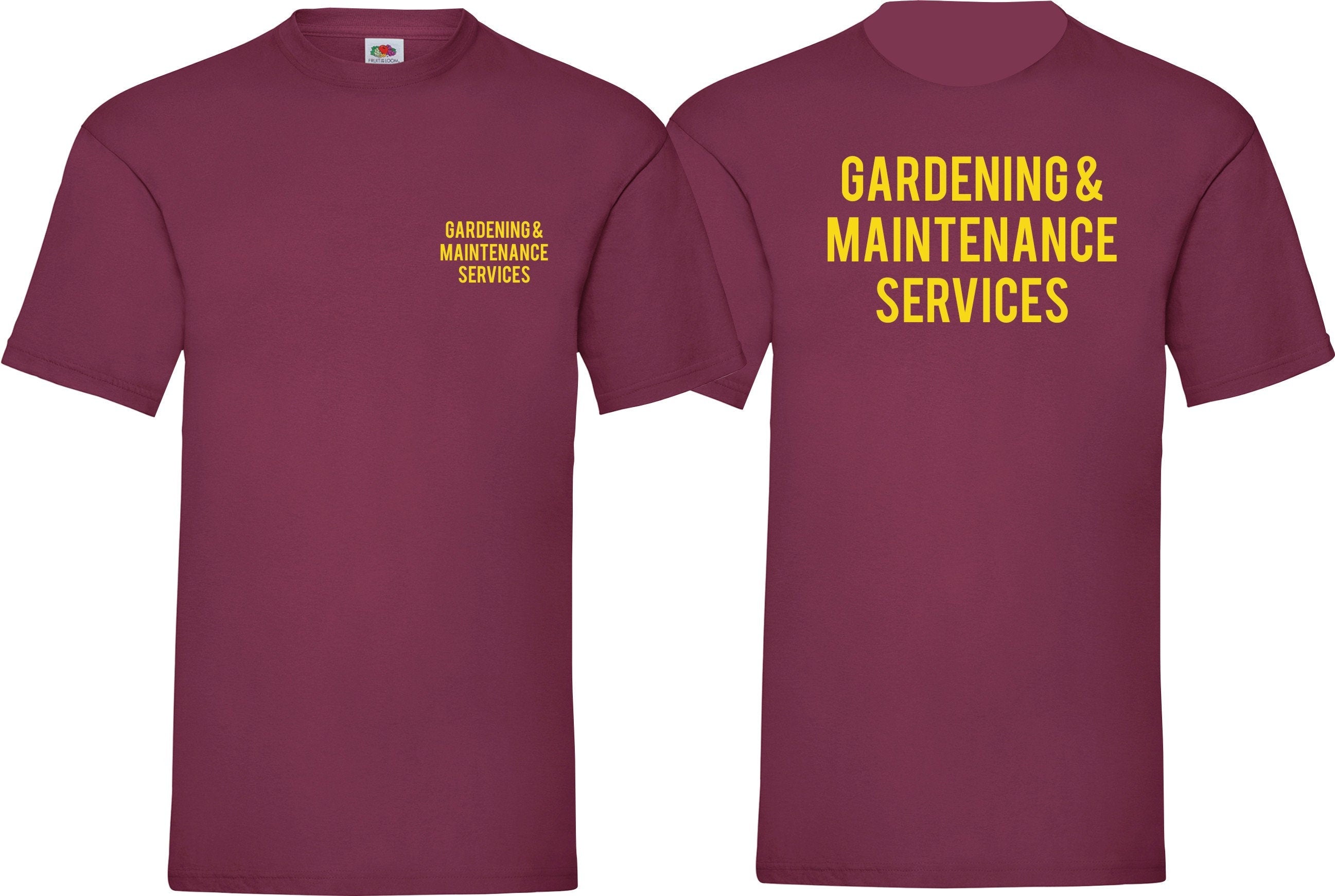 Workwear Gardening & Maintenance Services business work job T shirt Top  Uniform Job Gift S-XXXL