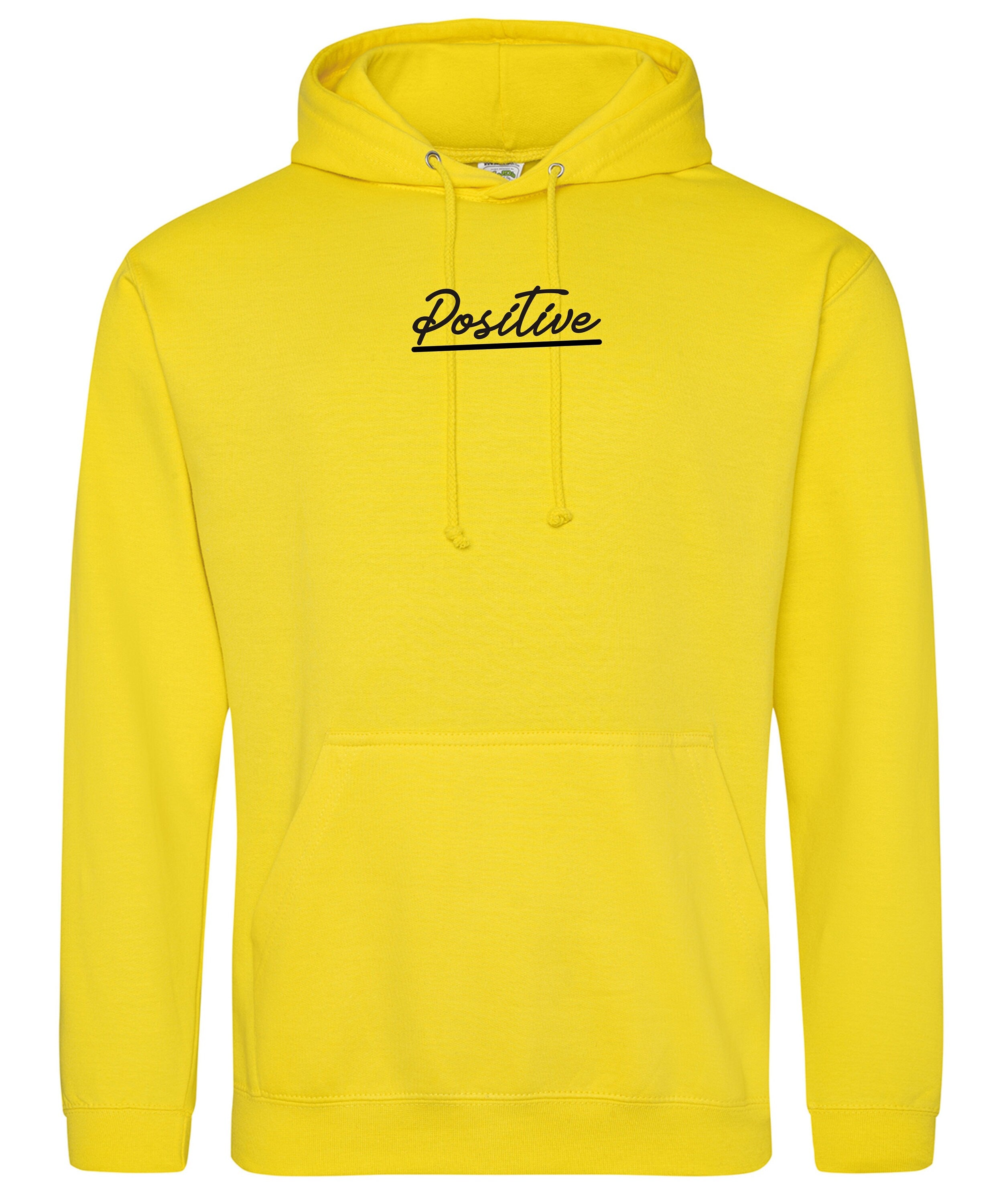 Positive Hoodie Good Vibes only Keep Positive Unisex Hooded jumper