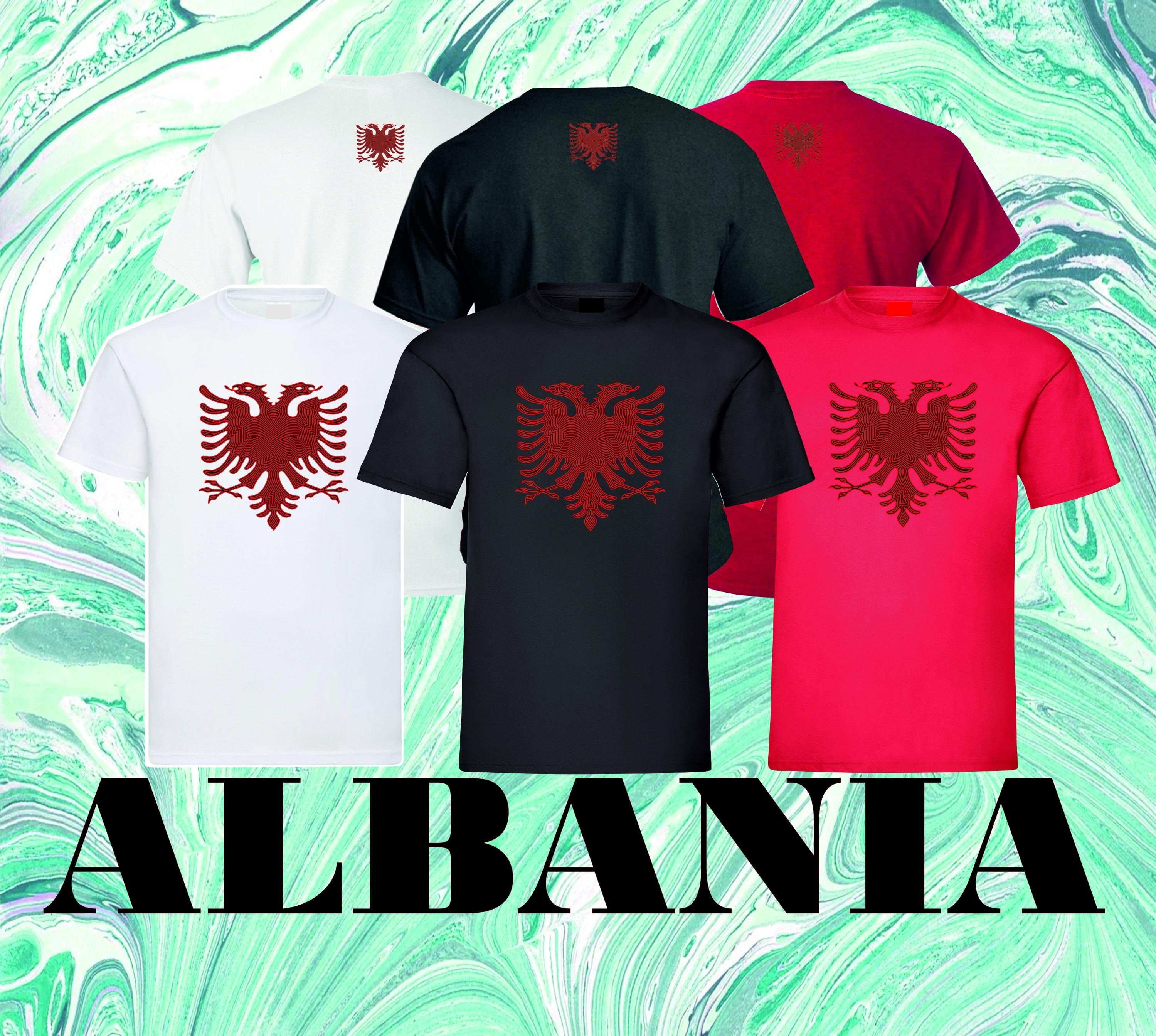 Albania t shirt Albanian style double-headed eagle Albanian flag Tee Top S-XXXL