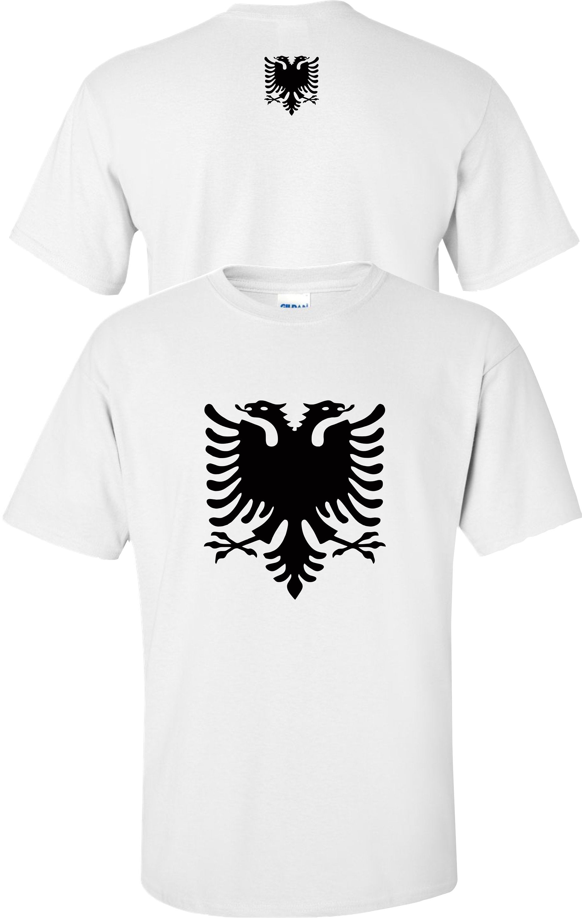 Albania printed T Shirt Albanian style double-headed eagle Albanian flag Tee