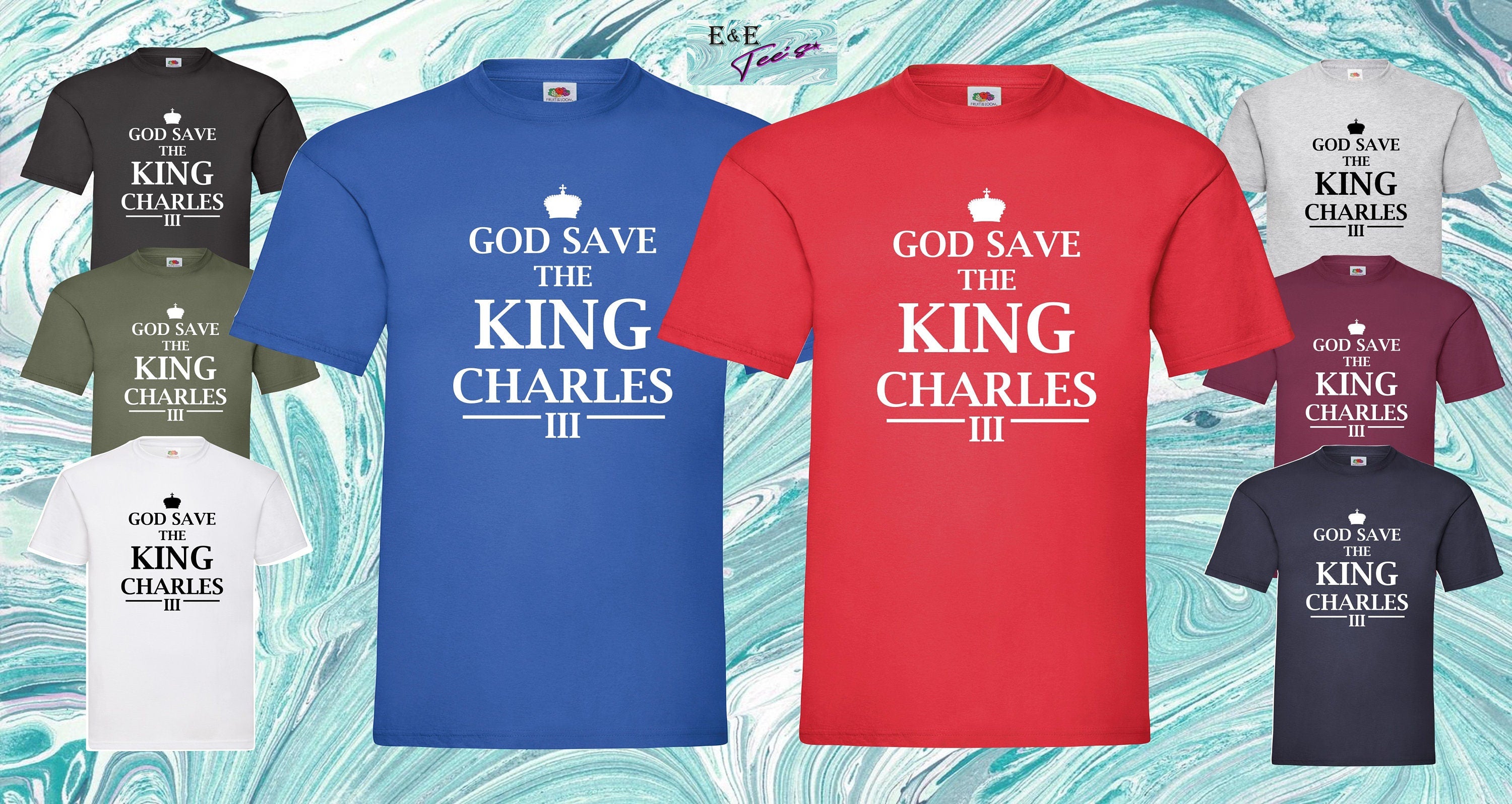God save the King Charles 3 United Kingdom unisex adult t shirt top
