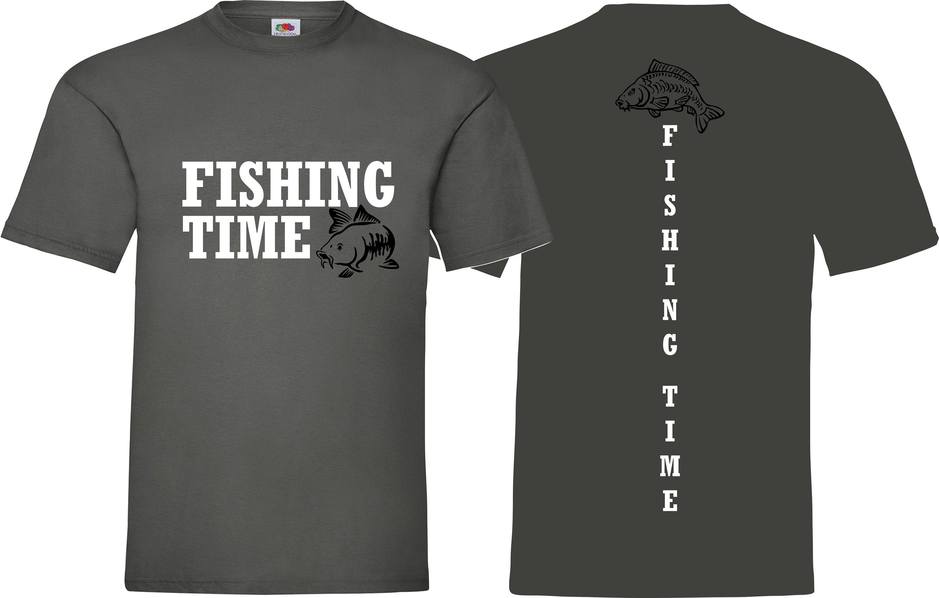 Fishing Time T shirt Fish Angling Unisex Christmas Present Hobbies Gift Top