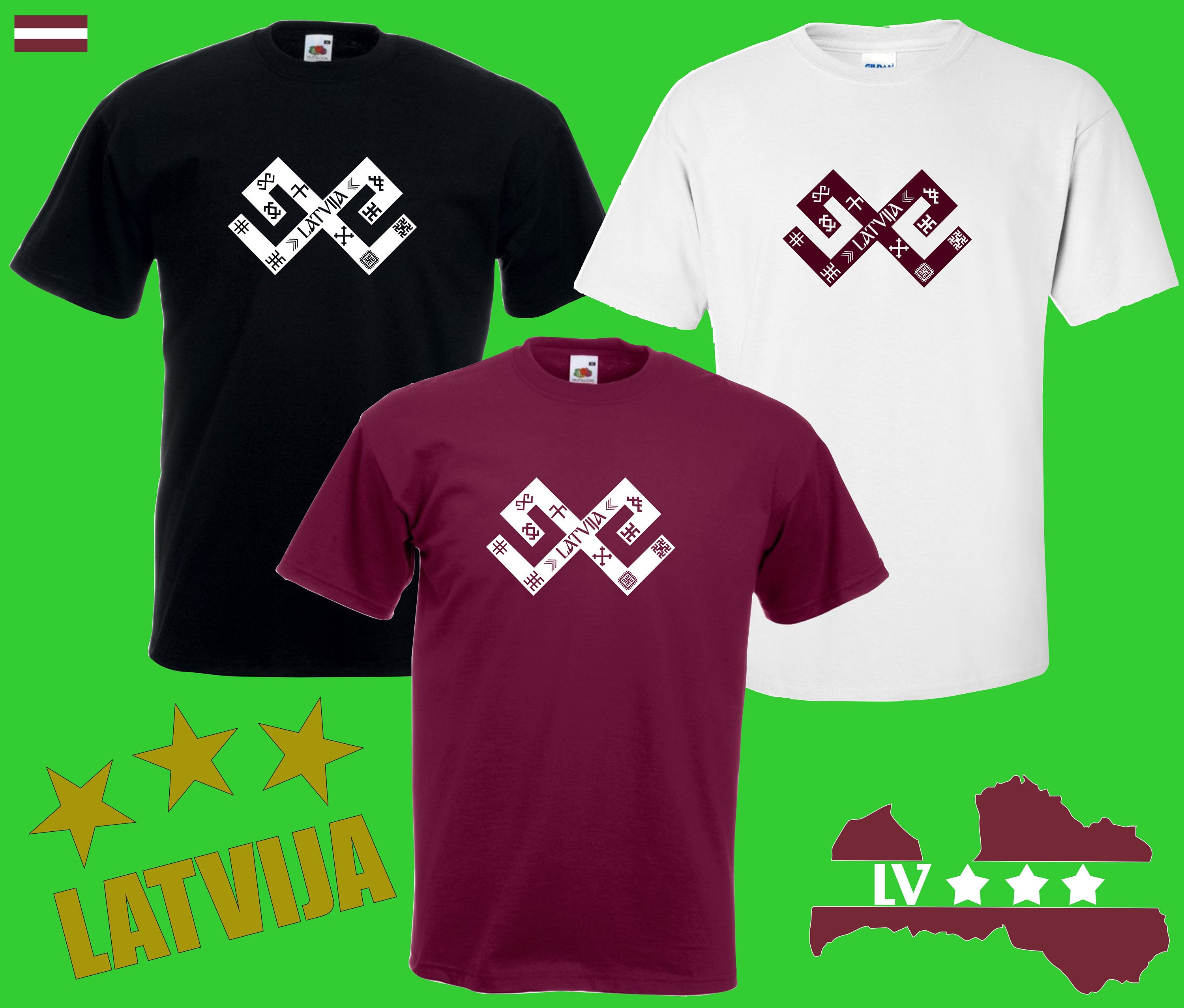 Latvia Jumis symbol print t-shirt, Latvija, Latvian style, Dāvana t-krekls