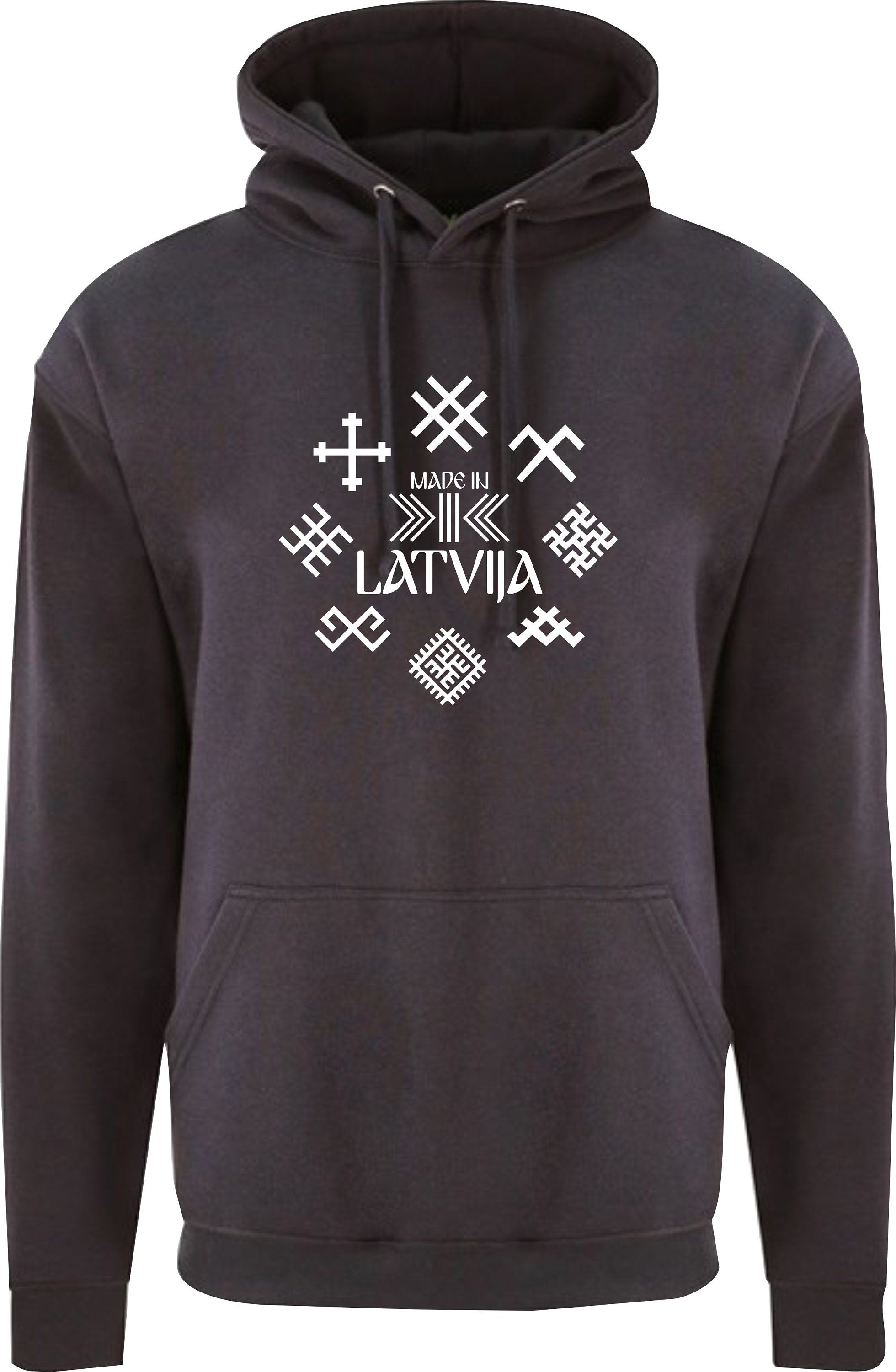 Made in Latvija Hoodie Men Ladies Unisex 3 stars jumis symbol 3 zvaigznes Latvia